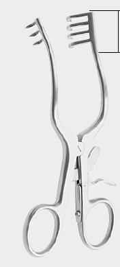 ретрактор WEITL.WULLSTEIN, гострий, зубці 3x4, 13,5 см